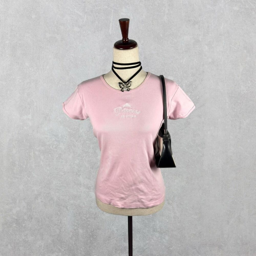 Y2K Princess Las Vegas Baby Pink Baby Tee